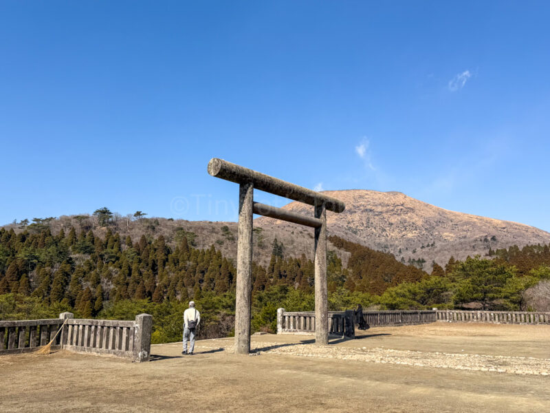 remains of kirishima shrine in kagoshima
