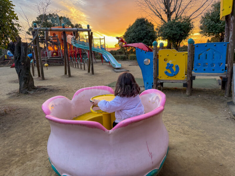 a child in a playground in kagoshima