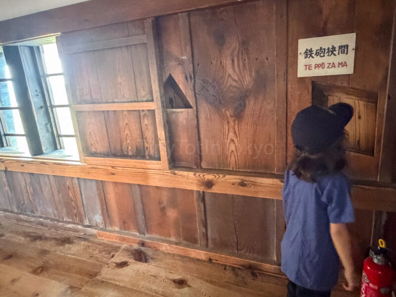 a child inside Hikone Castle