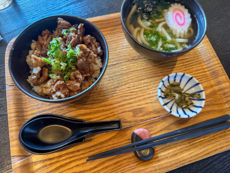 omi beef and noodles at Yume Kyobashi Castle Road in shiga
