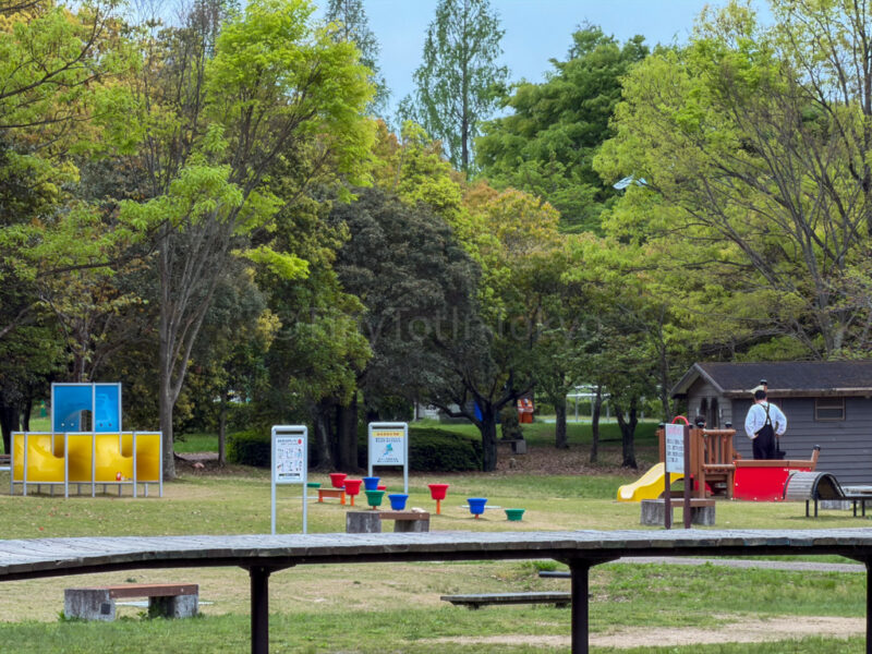 playground equipment at Yabase-Kihan Island Park in Shiga