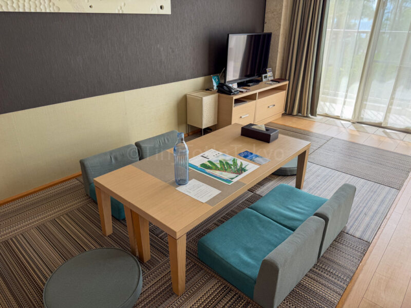 sitting area at garden terrace room at fusaki beach resort ishigaki