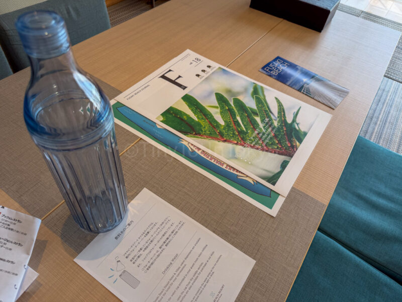 water bottle at garden terrace room at fusaki beach resort ishigaki