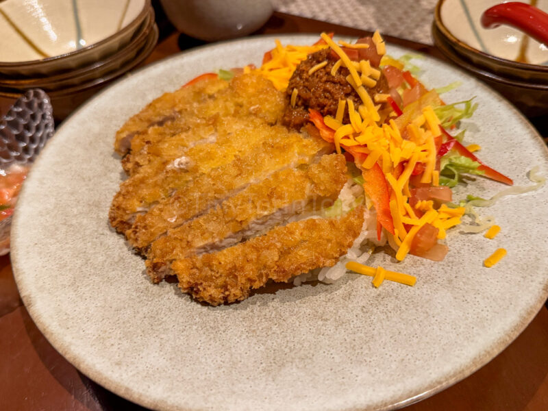 taco rice at Ryukyu Shintenchi at fusaki beach resort ishigaki
