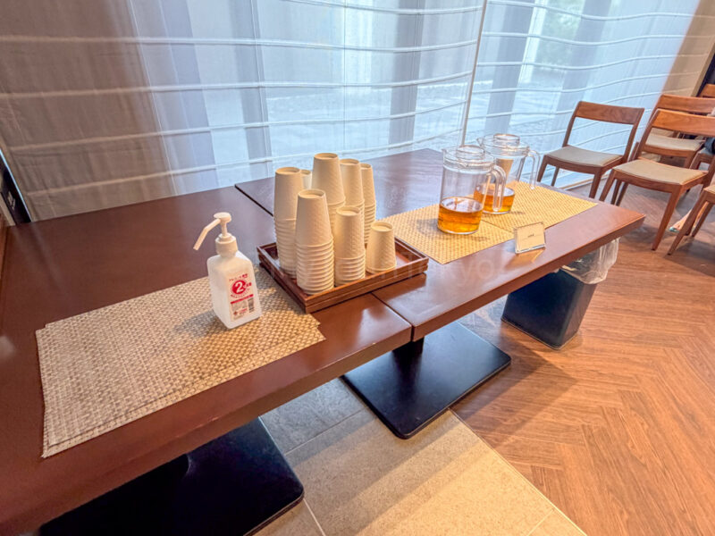 waiting room drinks at fusaki beach resort ishigaki