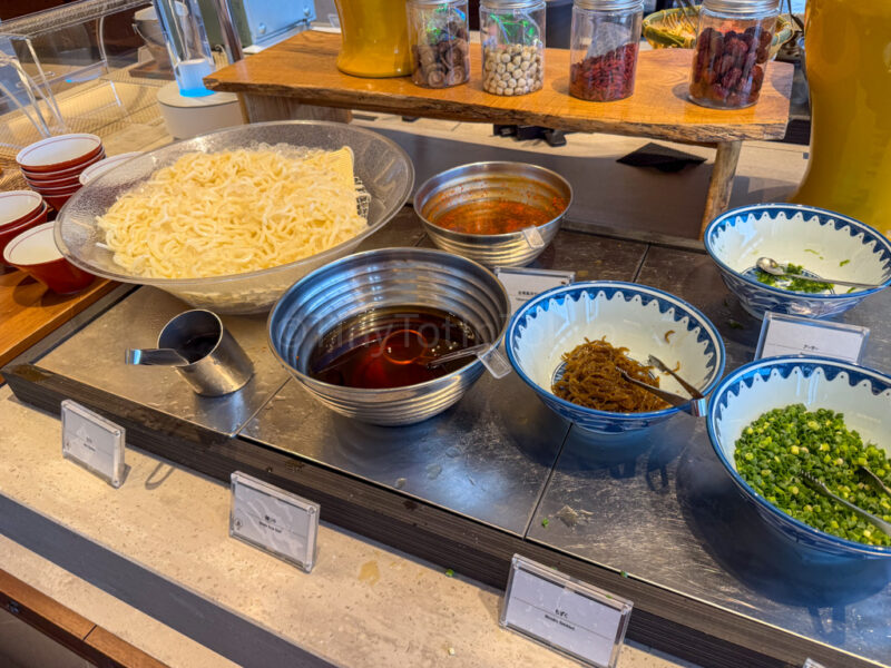 breakfast food at Ryukyu Shintenchi at fusaki beach resort ishigaki