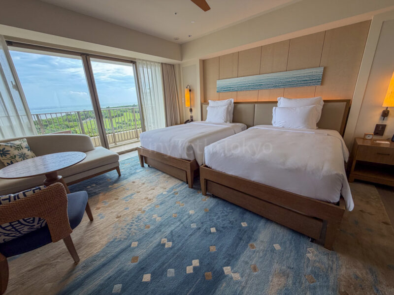 bed in ocean view room at ANA InterContinental Ishigaki Resort