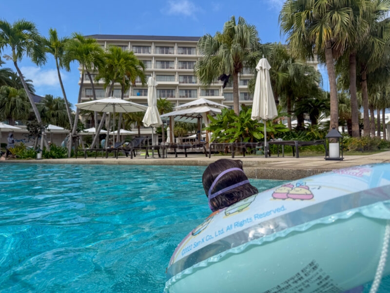 child in bay wing pool at ANA InterContinental Ishigaki Resort