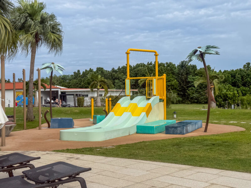 water slides for kids in bay wing at ANA InterContinental Ishigaki Resort