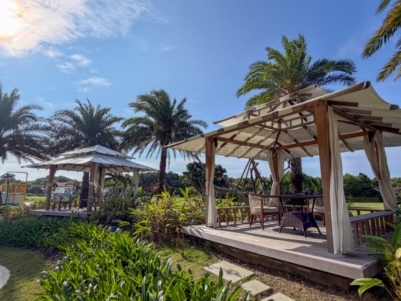 shaded cabanas at ANA InterContinental Ishigaki Resort