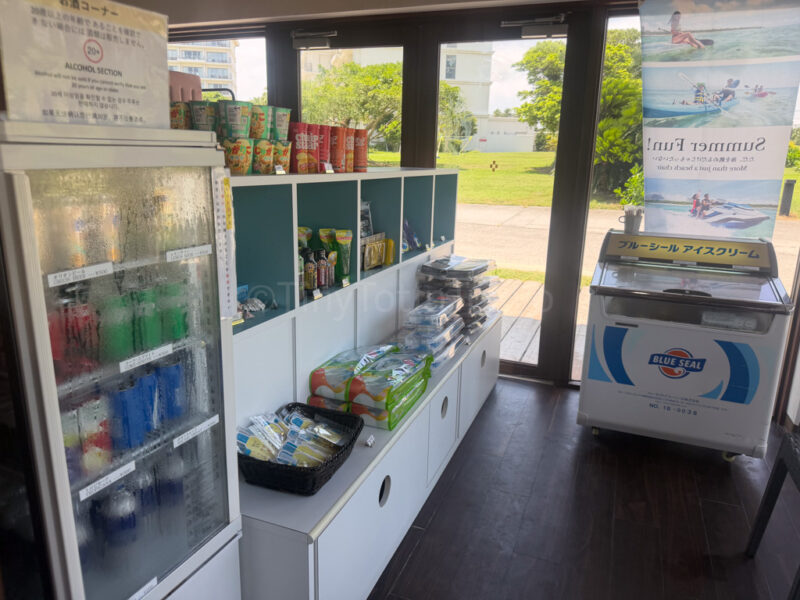 drinks and snacks for sale at leisure house at ANA InterContinental Ishigaki Resort