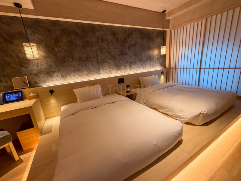 bed in twin room at one station hotel kumamoto