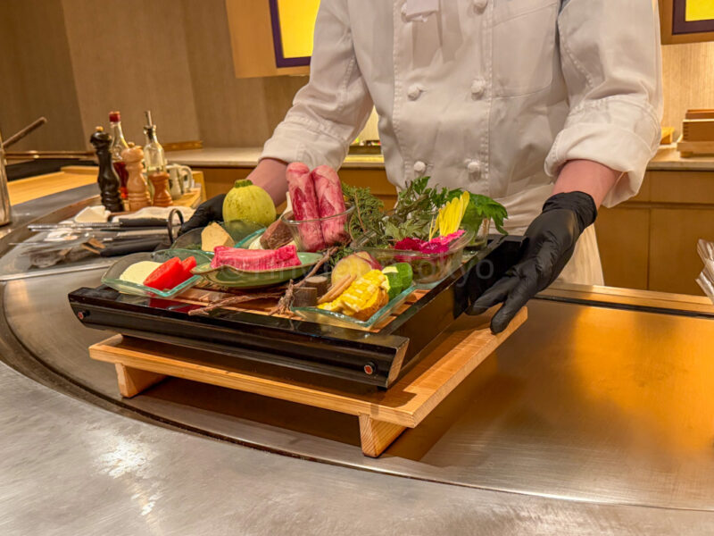 teppanyaki rindo meal at one station hotel kumamoto