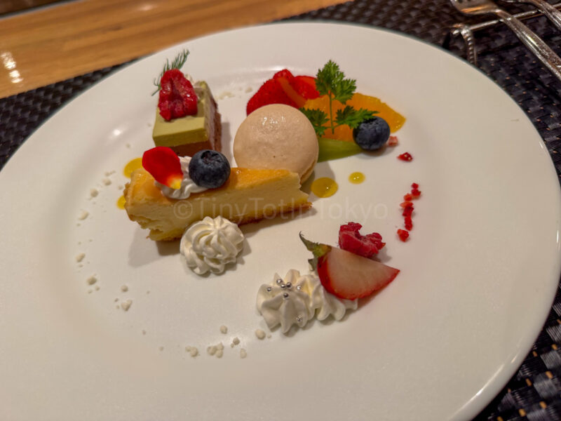 dessert at teppanyaki rindo meal at one station hotel kumamoto