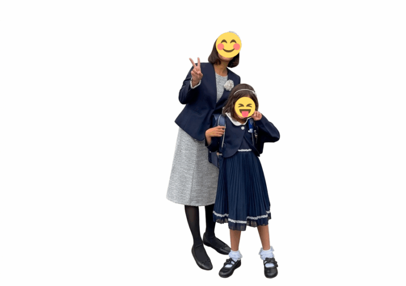 dress for mom for elementary school entrance ceremony in Japan
