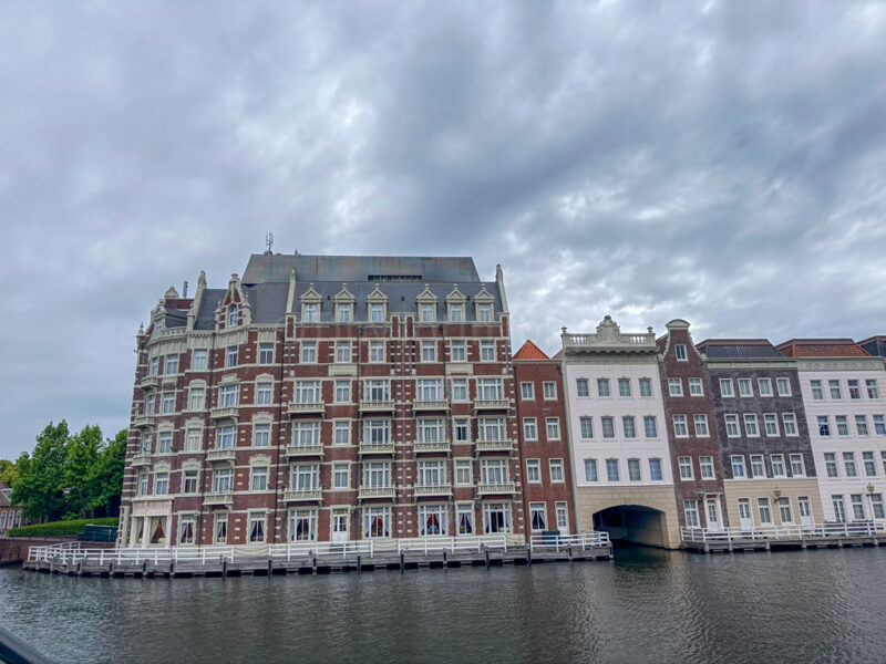 the view of hotel europe at huis ten bosch