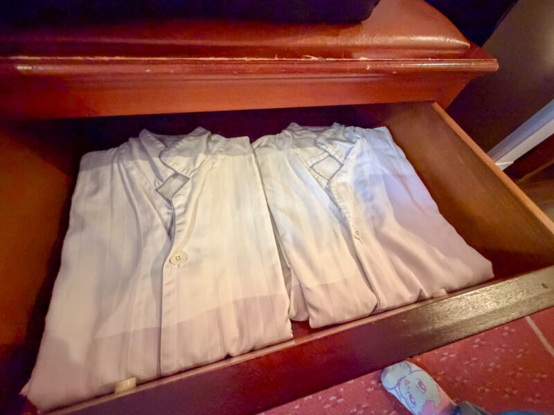 pajamas at Hotel Europe at Huis Ten Bosch