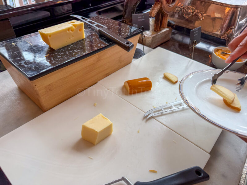 cheese at breakfast food at Hotel Europe at Huis Ten Bosch
