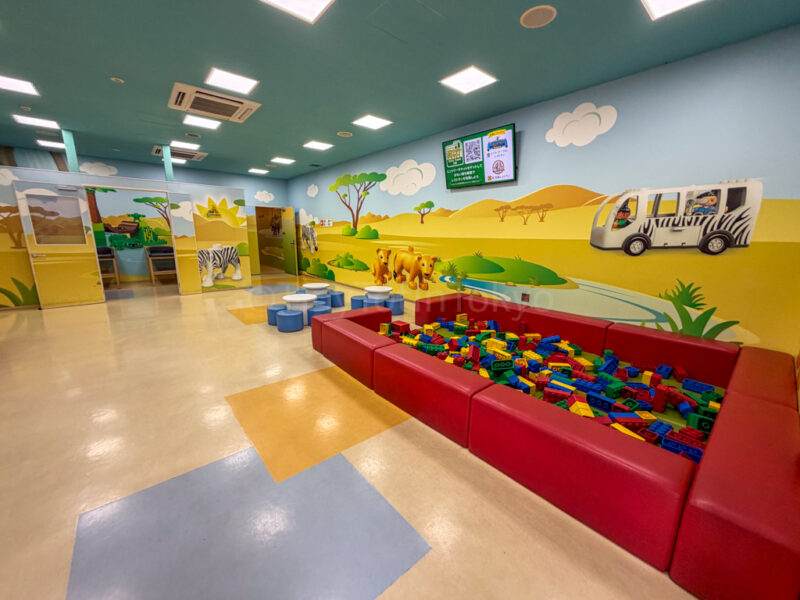 duplo in baby care room in lego city at legoland japan