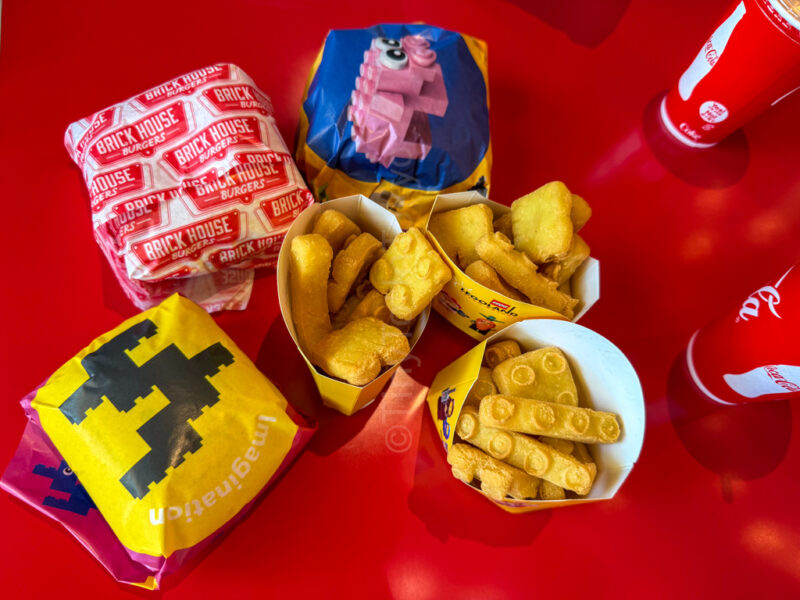 lego shaped food at legoland japan brick house burger