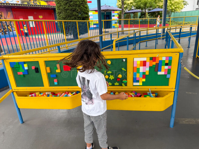 child playing with lego at legoland japan