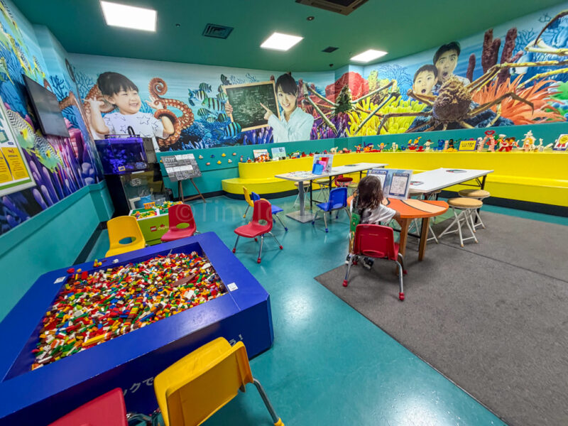 lego play room at nagoya sealife aquarium