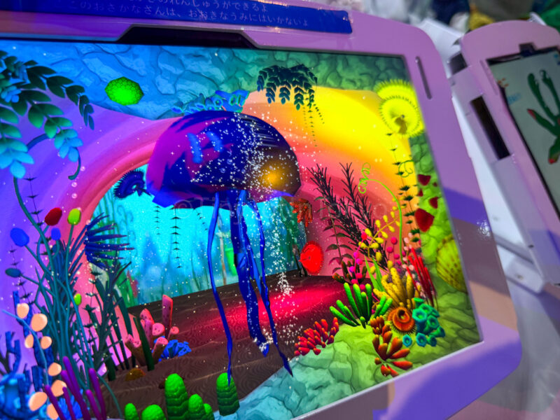 tiny tot in tokyo's child's ocean creation at nagoya sea life park 