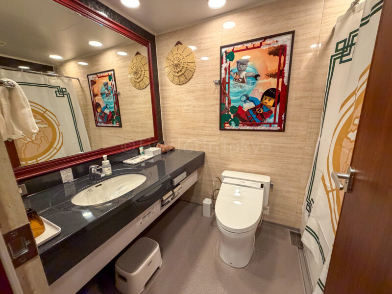 bathroom in Ninjago room at the legoland japan hotel