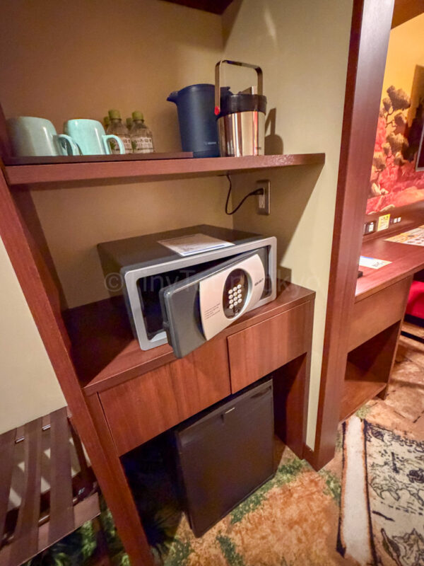 safe kettle etc inside Ninjago room at the legoland japan hotel