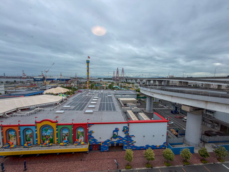 view from Ninjago room at the legoland japan hotel