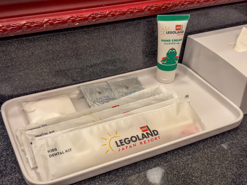 toothbrush and toothpaste in Ninjago room at the legoland japan hotel