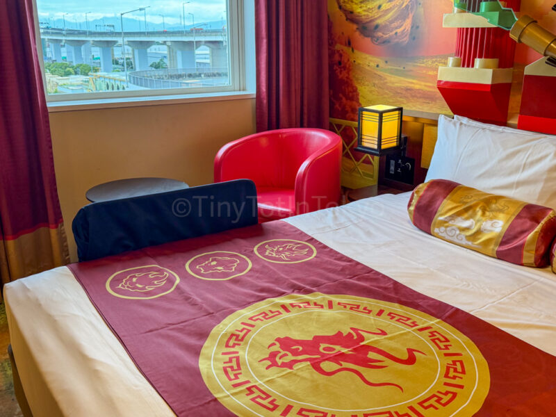 chair next to bed in legoland japan hotel