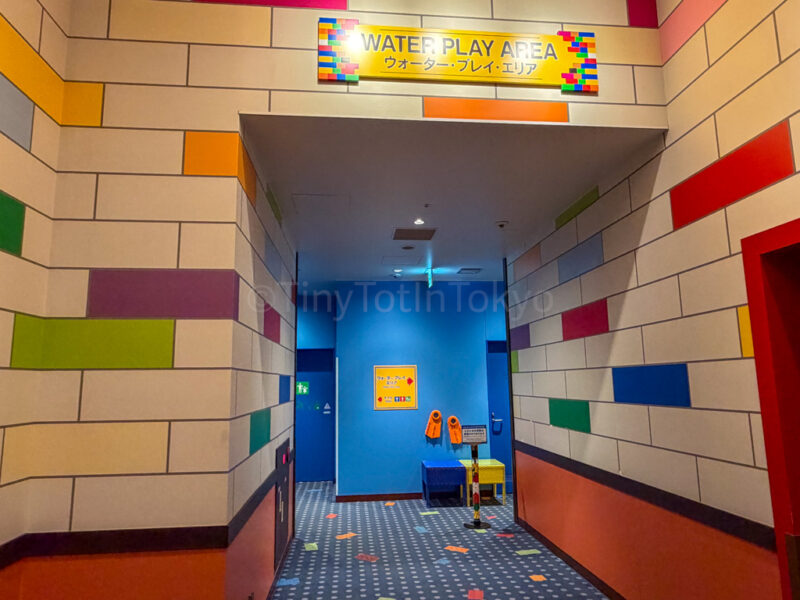 entrance for water play area at legoland japan hotel
