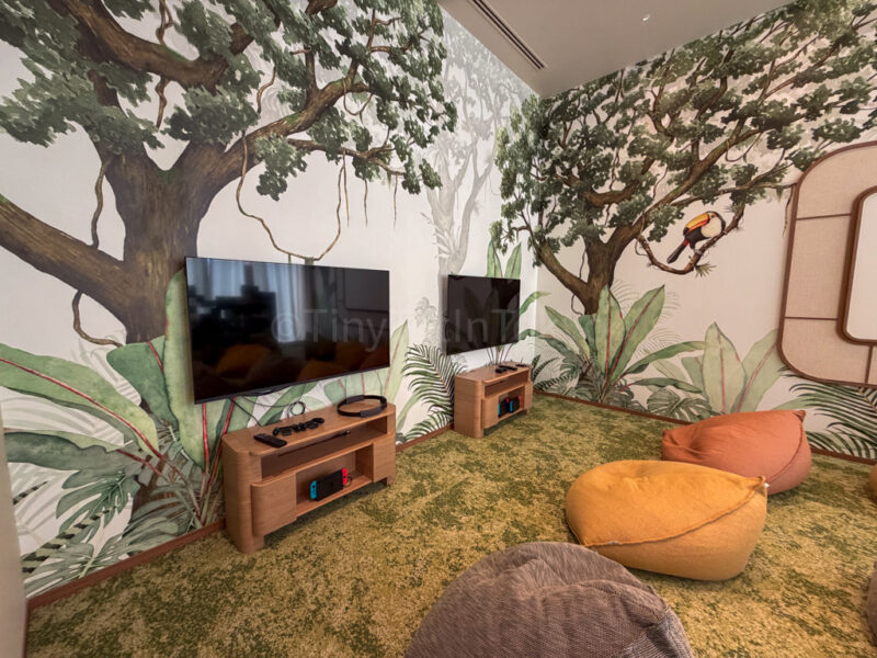 televisions and games at shima sprouts indoor playroom for kids at canopy by hilton in okinawa miyako island