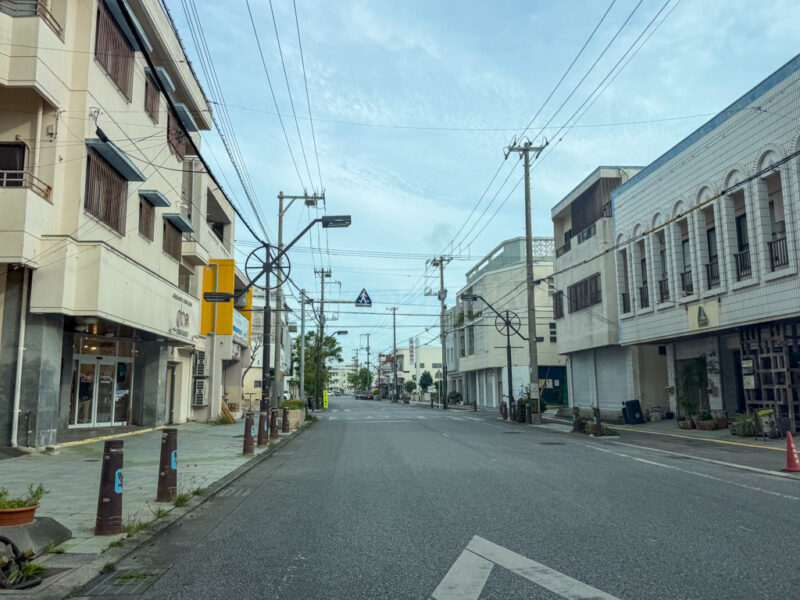 downtown area in miyako island 