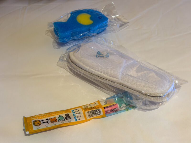 kids slippers and toothbrush at canopy by hilton in okinawa miyako island