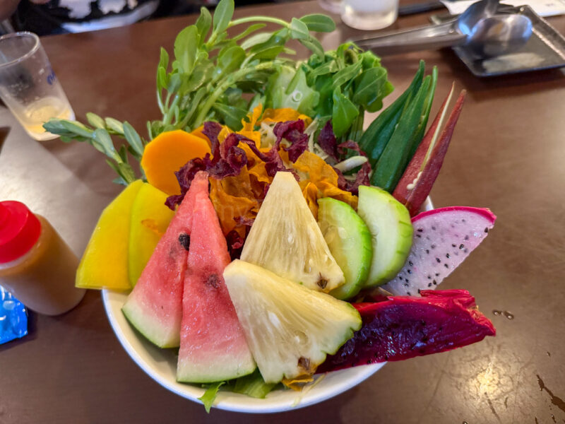 fruit salad at Shimauta Izakaya Kiyama in Miyakojima