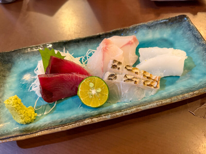sashimi at Shimauta Izakaya Kiyama in Miyakojima