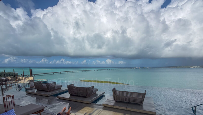 view from the lounger at canopy by hilton in okinawa miyako island