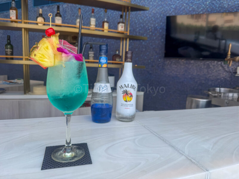 drink at terrace at spa world osaka